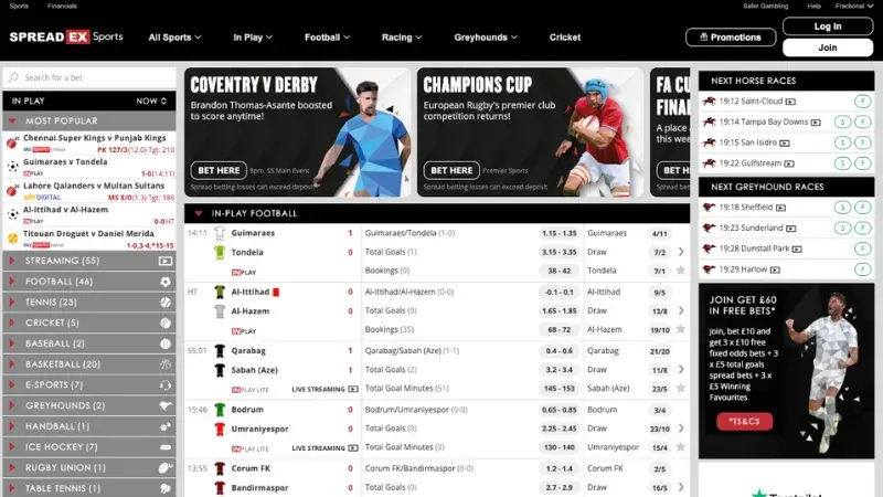 Spreadex betting site not on Gamstop homepage